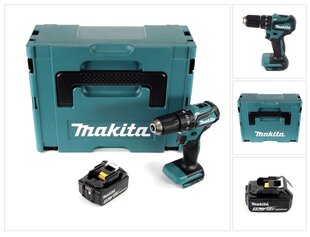 Аккумуляторная ударная дрель Makita DHP 483 T1J 18 В 40 Нм + 1x аккумулятор 5,0 Ач + Makpac - без зарядного блока цена и информация | Дрели и шуруповёрты | hansapost.ee