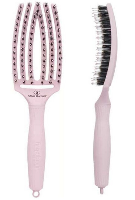 Juuksehari Olivia Garden finger brush Pastel Pink, Keskmine цена и информация | Kammid, juukseharjad ja juuksuri käärid | hansapost.ee