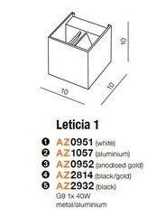 Azzardo настенный светильник Leticia White цена и информация | Настенный светильник Конусы | hansapost.ee