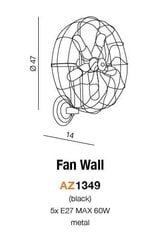 Seinalamp Azzardo Fan AZ1349 цена и информация | Настенные светильники | hansapost.ee