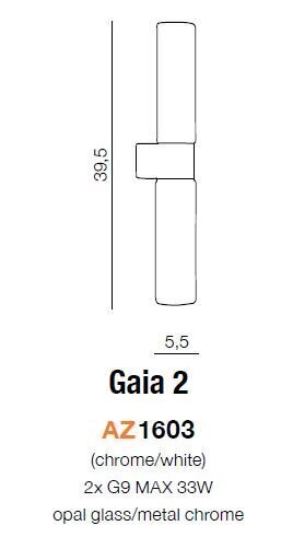 Seinavalgusti Azzardo AZ1603 Gaia 2 цена и информация | Seinavalgustid | hansapost.ee