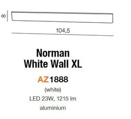 Azzardo seinavalgusti AZ1888 Norman Wall XL hind ja info | Seinavalgustid | hansapost.ee