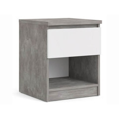 Ночной столик Aatrium, 40x40x49.5 см, серый/белый цена и информация | Прикроватные тумбочки | hansapost.ee