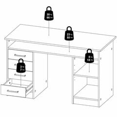 Письменный стол Aatrium, 120x55x75,6 см, коричневый цена и информация | Компьютерные, письменные столы | hansapost.ee