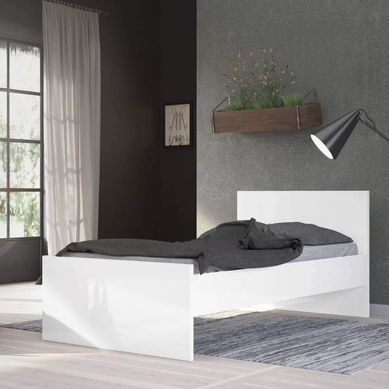 Ühekohaline voodi Aatrium, 196x96x80 cm, valge цена и информация | Voodid | hansapost.ee
