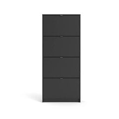 Jalanõude riiul Aatrium, 70x16x162 cm, must hind ja info | Aatrium Esikumööbel | hansapost.ee
