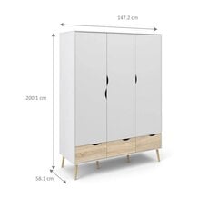 Шкаф, белый/коричневый цена и информация | Шкафы | hansapost.ee