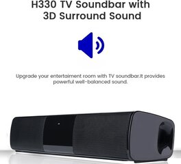 SOMOSTEL SMS-H330 2X5w TV Soundbar with 3D Surround Sound цена и информация | Домашняя акустика и системы «Саундбар» («Soundbar“) | hansapost.ee