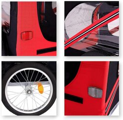 Переносная клетка для животных для велосипедов Dibea, красный/черный цена и информация | Переноски, сумки | hansapost.ee