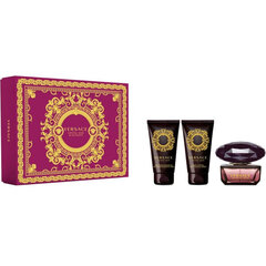 Versace Crystal Noir kosmeetikakomplekt: eau de toilette EDT, 50 ml + dušigeel, 50 ml + kehakreem, 50 ml hind ja info | Kehakreemid, kehaõlid ja losjoonid | hansapost.ee