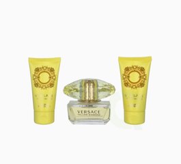Versace Yellow Diamond kosmeetikakomplekt: eau de toilette EDT, 50 ml + kehakreem, 50 ml + dušigeel, 50 ml hind ja info | Kehakreemid, kehaõlid ja losjoonid | hansapost.ee
