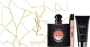 Kosmeetikakomplekt Yves Saint Laurent Black Opium: parfüümvesi EDP, 50 ml + parfüümvesi EDP, 10 ml + kehakreem, 50 ml hind ja info | Kehakreemid, kehaõlid ja losjoonid | hansapost.ee