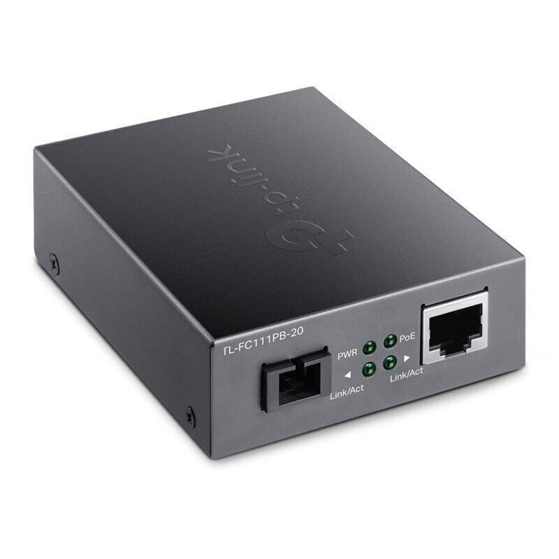 TP-LINK VDM Media Converter with 1-Port PoE TL-FC111PB-20 10/100M RJ45 port hind ja info | Võrgulülitid | hansapost.ee