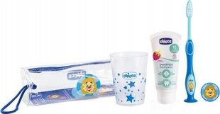 Travel Set hambapasta + hambahari + tass + ümbris 3-6l Sinine hind ja info | Chicco Hügieenitarbed | hansapost.ee