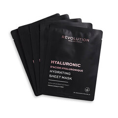 Набор масок для лица Revolution Skincare Hydrating Hyaluronic Acid Sheet, 5 шт. цена и информация | Маски для лица, патчи для глаз | hansapost.ee