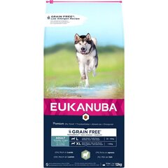 Eukanuba Grain Free L Adult täiskasvanud suurt tõugu koertele koos lambalihaga, 12 kg hind ja info | Koerte kuivtoit ja krõbinad | hansapost.ee