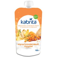 Фруктовое пюре Kabrita® из злаков и со сливками из козьего молока «Многозлаковый пудинг» для детей с 6 месяцев. 100г x6 коробочек цена и информация | Пюре | hansapost.ee