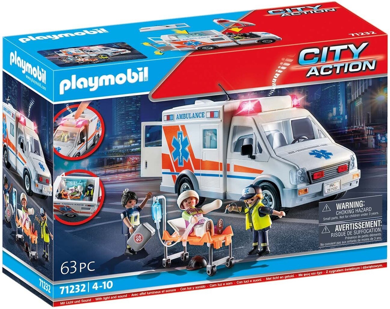 71232 PLAYMOBIL City Action Kiirabi цена и информация | Klotsid ja konstruktorid | hansapost.ee