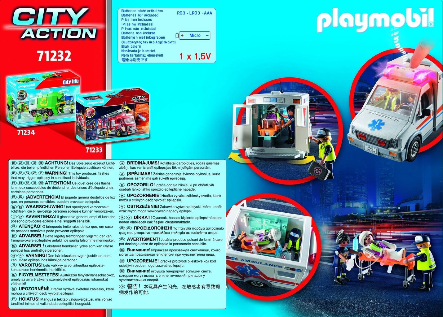 71232 PLAYMOBIL City Action Kiirabi цена и информация | Klotsid ja konstruktorid | hansapost.ee