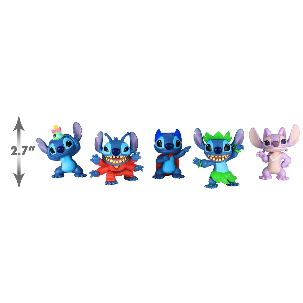 Figuuride komplekt Disney Stitch Collectable, 5 tk hind ja info | Mänguasjad poistele | hansapost.ee