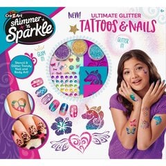 CRA-Z-ART Shimmer ‘n Sparkle набор для маникюра "Татуировки и ногти" цена и информация | Косметика для мам и детей | hansapost.ee