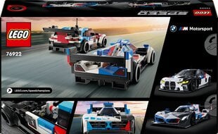 76922 Lego® Speed Champions võidusõiduautod Bmw M4 GT3 ja Bmw M Hybrid V8 kaina ir informacija | Klotsid ja konstruktorid | hansapost.ee