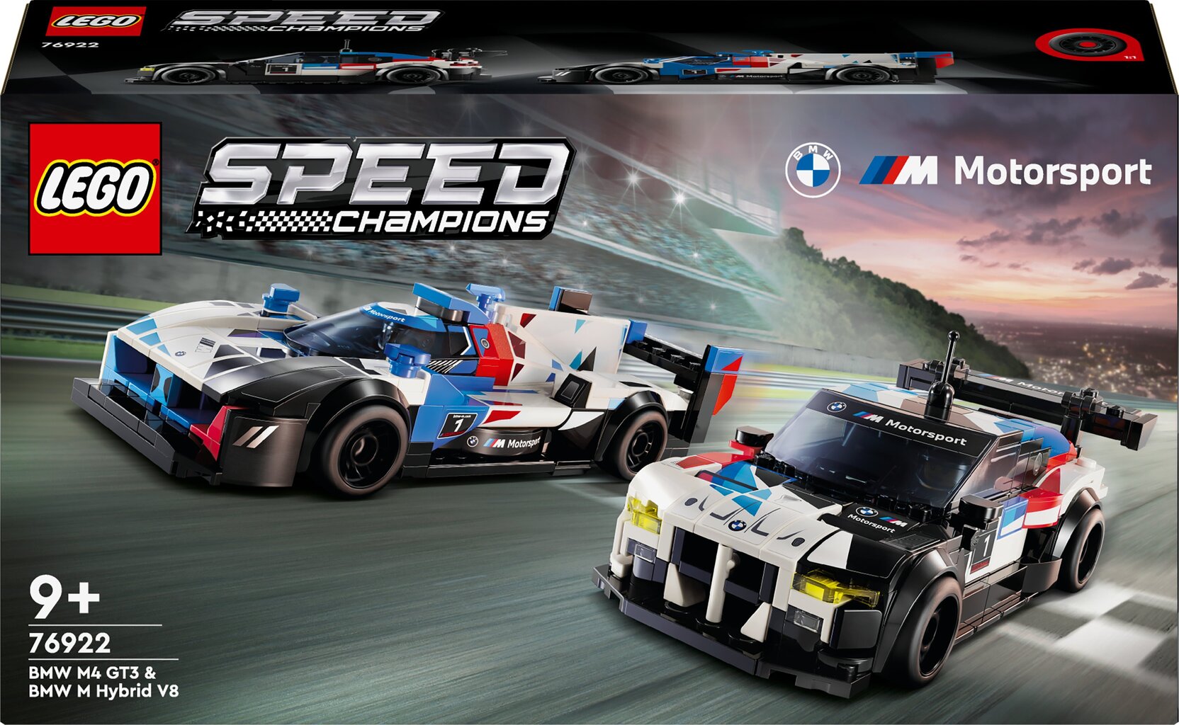 76922 Lego® Speed Champions võidusõiduautod Bmw M4 GT3 ja Bmw M Hybrid V8 цена и информация | Klotsid ja konstruktorid | hansapost.ee