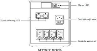 Socomec Netys PE1000 цена и информация | Источник бесперебойного питания, UPS | hansapost.ee