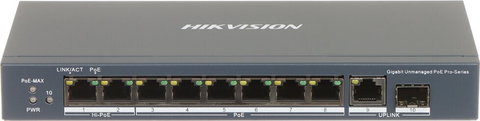 Hikvision DS-3E0510HP-E hind ja info | Võrgulülitid | hansapost.ee