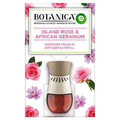 Air Wick Elektriline hajuti ja täidis Botanica Eksootiline roos ja Aafrika geraanium 19 ml hind ja info | Õhuniisutajad | hansapost.ee