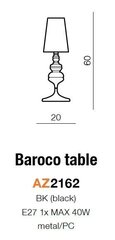 Azzardo laualamp Baroco AZ2162 price and information | Table lamps | hansapost.ee