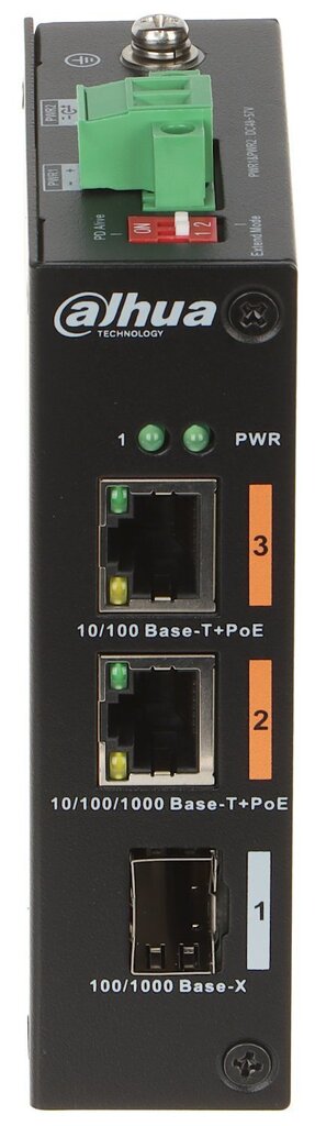 Dahua switch poe pfs3103-1gt1et-60-v2 2 pordiga sfp цена и информация | Võrgulülitid | hansapost.ee