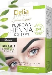 Хна для бровей Delia Eyebrow Expert 1.0 Black, 4г цена и информация | Карандаши, краска для бровей | hansapost.ee
