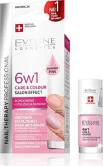 Средство для укрепления ногтей Eveline Nail Therapy Professional 6in1 Shimmer Pink, 5 мл цена и информация | Лаки для ногтей, укрепители для ногтей | hansapost.ee