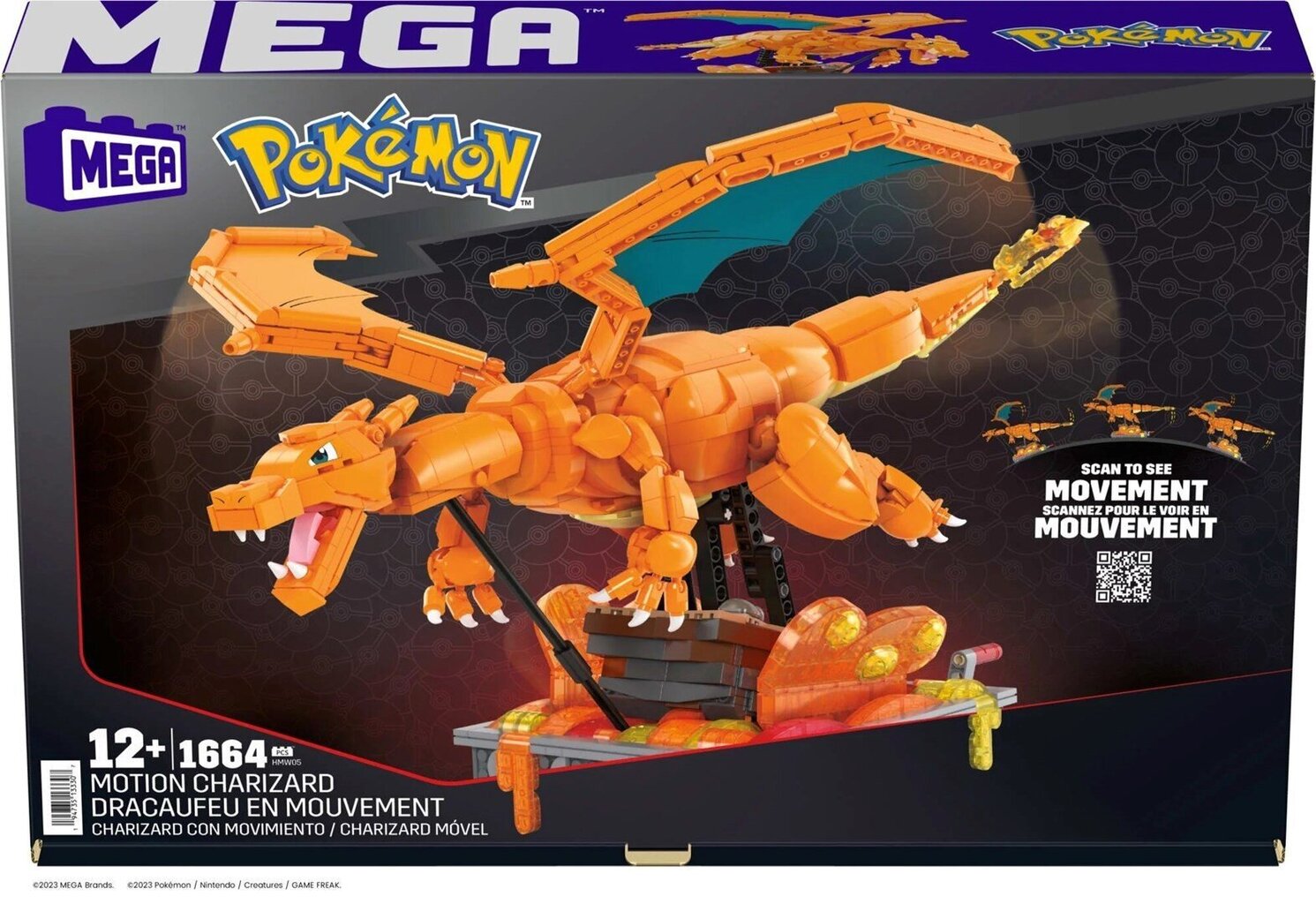 Pokemon Mega Construx Ehitus Seadke Motion Charizard 30 cm hind ja info | Klotsid ja konstruktorid | hansapost.ee