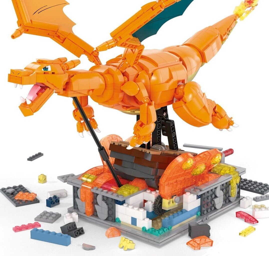 Pokemon Mega Construx Ehitus Seadke Motion Charizard 30 cm hind ja info | Klotsid ja konstruktorid | hansapost.ee