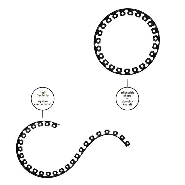 Muruäärise komplekt Easy Border, 40 mm, must hind ja info | Aiad, murupiirded, aiavõrgud | hansapost.ee