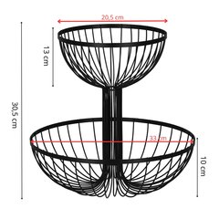 Корзина для фруктов, металлическая корзина Springos KI0148 30,5x33 см цена и информация | Посуда, тарелки, обеденные сервизы | hansapost.ee