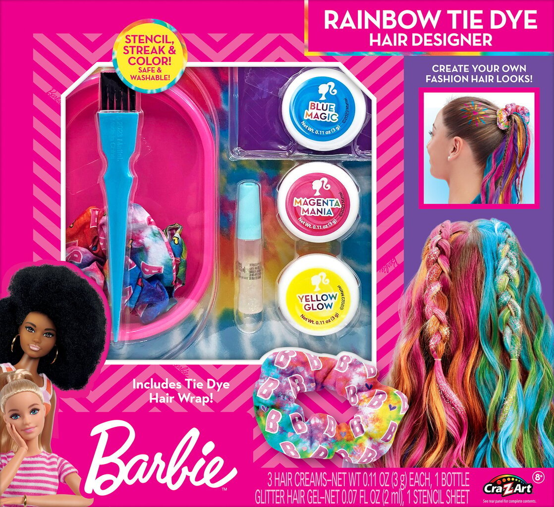 Barbie Komplekt Rainbow Tie-Dye Hair Designer hind ja info | Laste ja ema kosmeetika | hansapost.ee