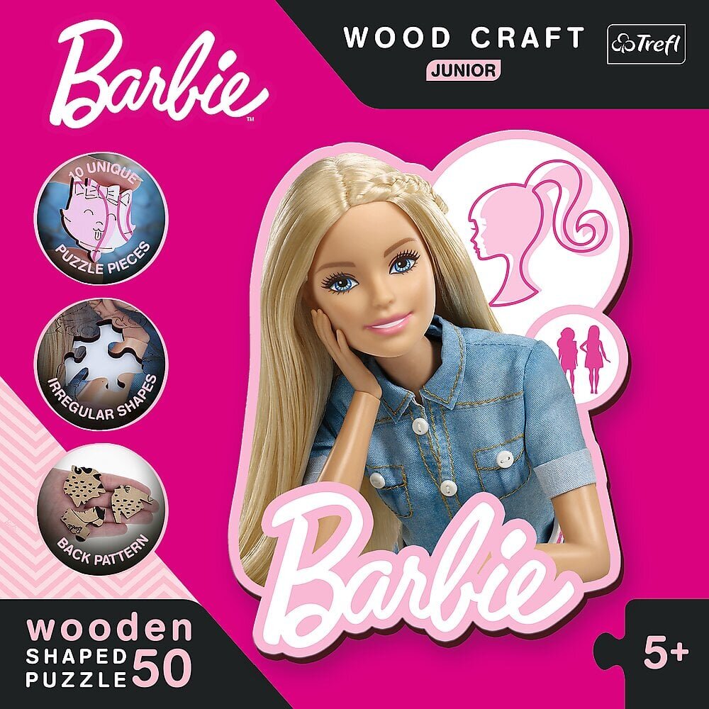 Puidust pusle Trefl Barbie, 50 osa цена и информация | Pusled lastele ja täiskasvanutele | hansapost.ee