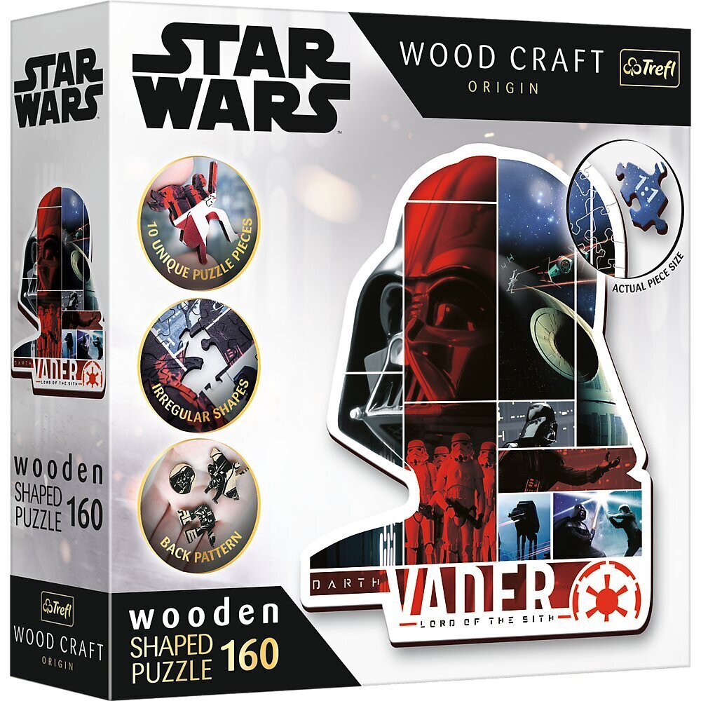 Puidust pusle Trefl Star Wars Darth Vader, 160-osaline цена и информация | Pusled lastele ja täiskasvanutele | hansapost.ee