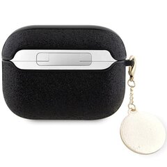 Guess GUAP2PGEHCDK AirPods Pro 2 cover czarny|black Fixed Glitter Heart Diamond Charm цена и информация | Аксессуары для наушников | hansapost.ee