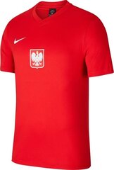 Nike T-särk Poland BRT Ftbl Top SS CD0876 688, S, punane hind ja info | Jalgpalli varustus ja riided | hansapost.ee