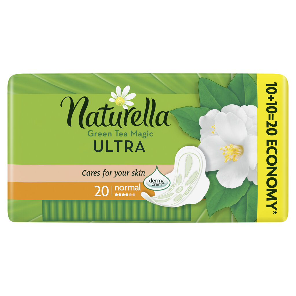 Hügieenisidemed Naturella Ultra Normal Green Tea, 20 tk цена и информация | Tampoonid, hügieenisidemed ja menstruaalanumad | hansapost.ee