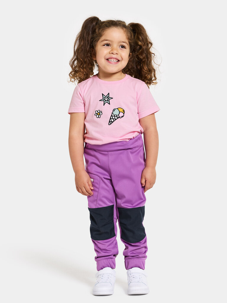 Didriksons laste kevad-sügis softshell püksid LÖVET, lilla hind ja info | Retuusid, püksid tüdrukutele | hansapost.ee
