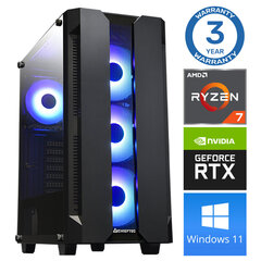 Intop Ryzen 7 5700X 32GB 250SSD M.2 NVME RTX3050 6GB WIN11Pro цена и информация | Стационарные компьютеры | hansapost.ee