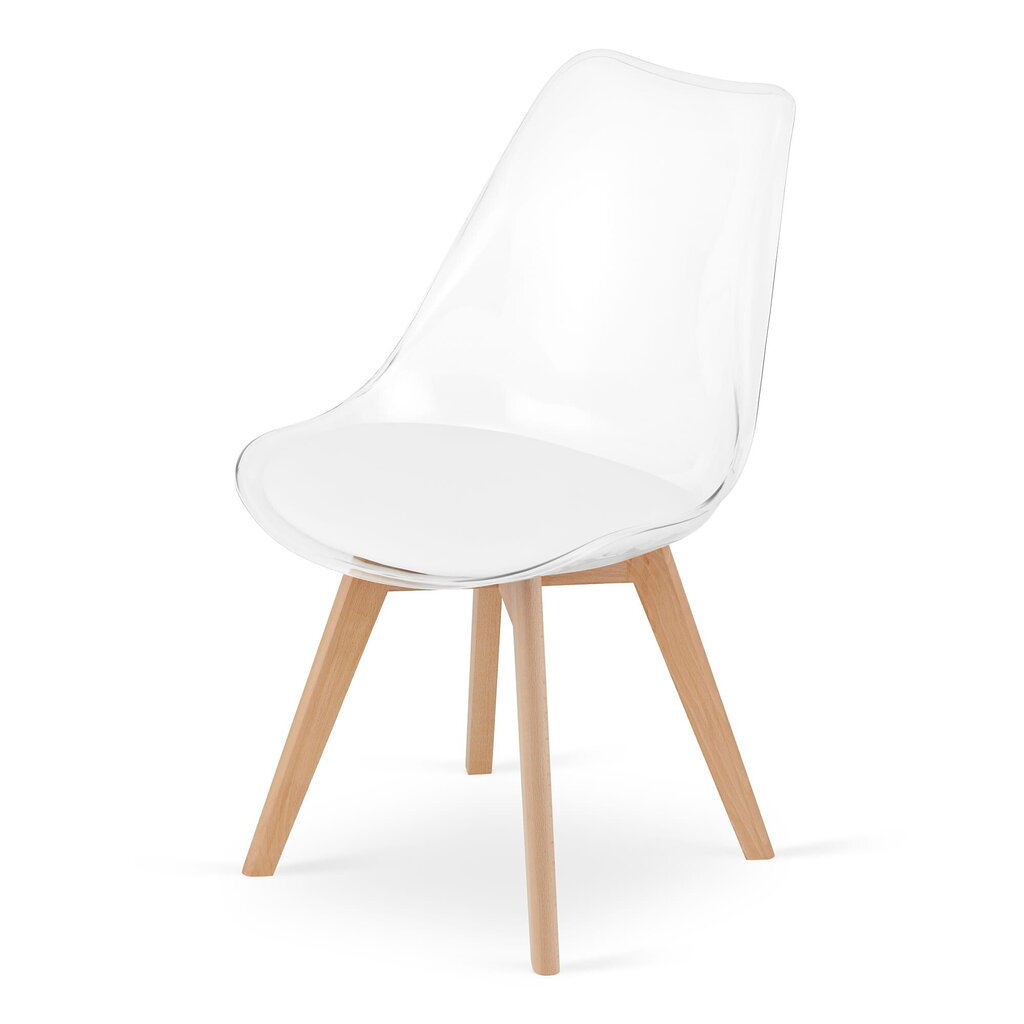 3 tooli komplekt Leobert Mark, valge/pruun цена и информация | Köögitoolid, söögitoolid | hansapost.ee