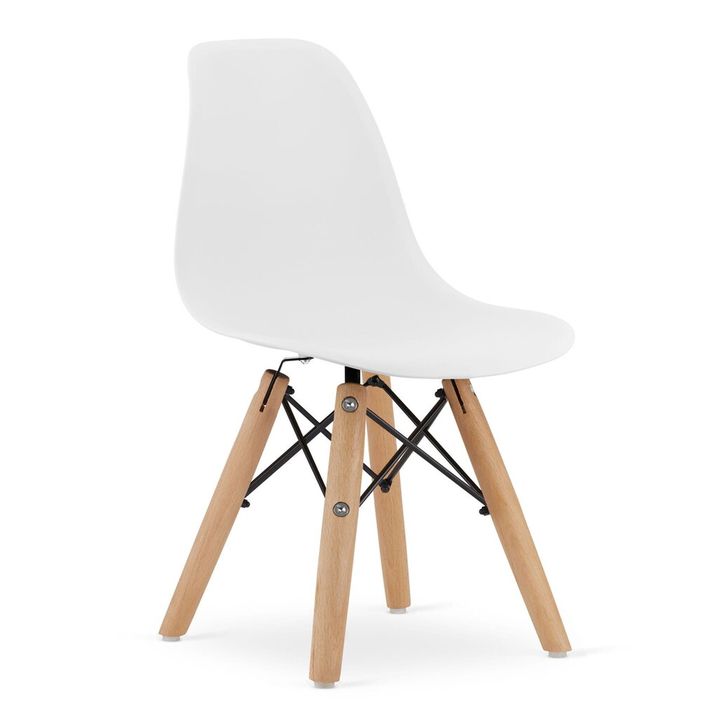leobert Zubi 3 lastetoolist koosnev komplekt, valge/pruun цена и информация | Lauad ja toolid lastele | hansapost.ee