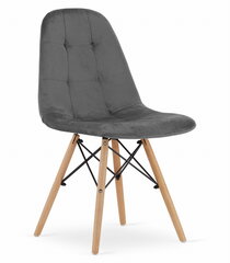 leobert Dumo 3 toolist koosnev komplekt, hall/pruun цена и информация | Стулья для кухни и столовой | hansapost.ee