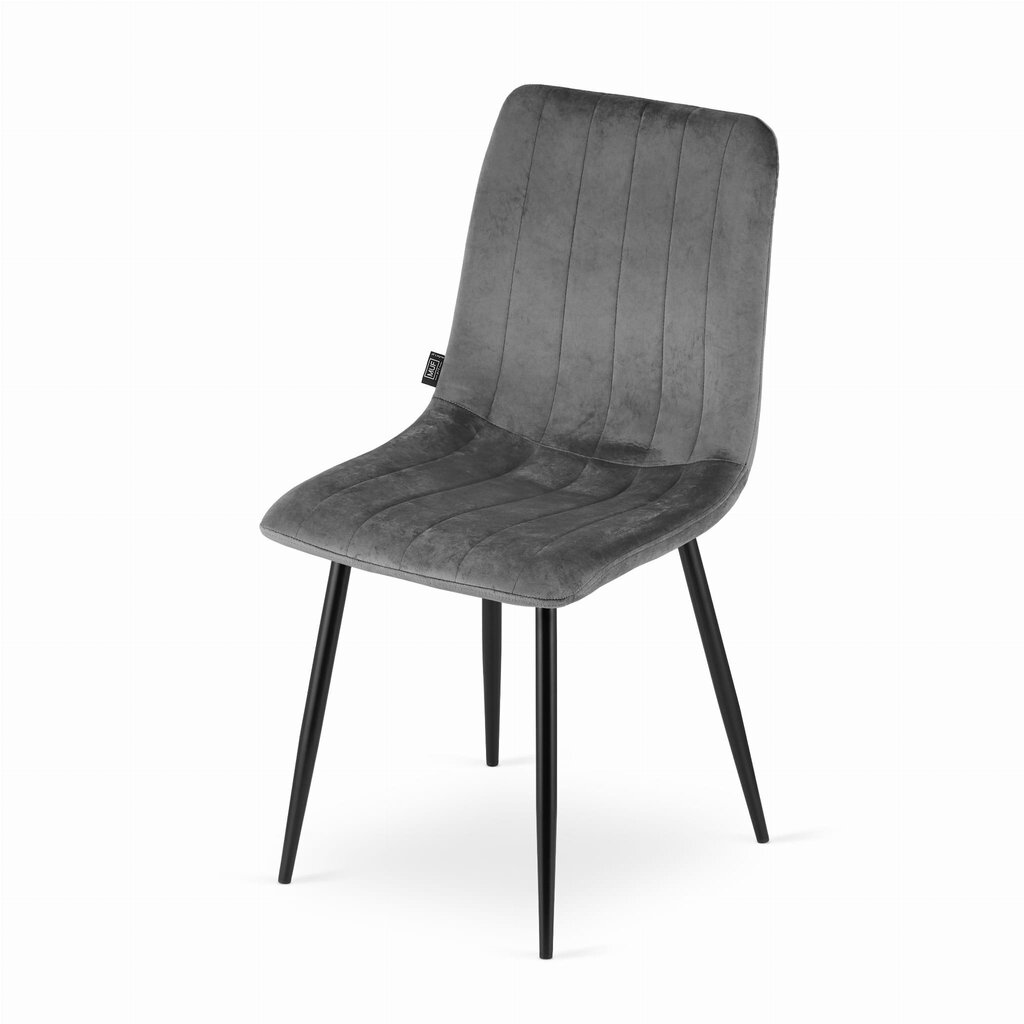 3 tooli Leobert Lava komplekt, hall/must цена и информация | Köögitoolid, söögitoolid | hansapost.ee
